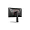 Schwarzer Gaming-Monitor von hinten, roter Akzentring um die Halterung. AOC Gaming-Logo.