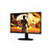 Schwarzer AOC-Gaming-Monitor mit dünnen Rändern vor weißem Hintergrund, zeigt eine Fantasy-Spielszene.