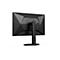 Rückseite eines schwarzen AOC Gaming-Monitors mit kantigem Design und Standfuß vor weißem Hintergrund.