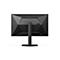 Rückseite eines schwarzen AOC Gaming-Monitors mit kantigem Design und zentralem Standfuß auf weißem Hintergrund.
