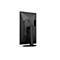 Rückseite eines schwarzen AOC Gaming-Monitors auf einem Standfuß vor weißem Hintergrund.