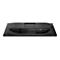 Arrière d'un moniteur noir avec des ports, dont HDMI, DP, USB et audio. Il y a une grille de ventilation en bas.