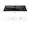 Arrière d'un moniteur noir avec ports étiquetés HDMI, DisplayPort, USB Hub, USB-C et sortie casque.