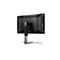 Rückansicht eines schwarzen AOC-Monitors mit silberfarbenem Standfuß. Das AOC-Logo ist oben eingeprägt.