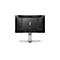 Rückansicht eines schwarzen AOC-Monitors mit silberfarbenem Standfuß. Anschlüsse sind sichtbar. Aufschrift: AOC.