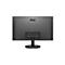 Rückseite eines schwarzen AOC Monitors mit Standfuß vor weißem Hintergrund.