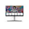 AOC Graphic Pro Monitor, 31,5 Zoll, zeigt ein Graffiti-Bild einer Frau mit technischen Spezifikations-Icons.