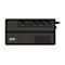 Schwarze USV mit vier Steckdosen, Text: "BATTERY BACKUP + SURGE PROTECTION". Logo von APC by Schneider Electric.