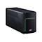 Un appareil APC Easy-UPS noir avec un bouton d'alimentation vert placé sur un fond blanc.