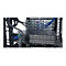 Rückseite von zwei KVM-Switches in einem Server-Rack mit zahlreichen angeschlossenen Kabeln.