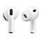 Gros plan sur deux AirPods Pro blancs. AirPod droit avec « R ». Ouvertures de microphone noires.