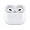WeiÃŸe AirPods in geÃ¶ffneter Ladebox. Der Deckel der Box ist offen, daneben liegen die KopfhÃ¶rer.