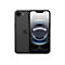 Dunkelgraues iPhone-Smartphone, Vorder- und RÃ¼ckseite. Apple-Logo auf der RÃ¼ckseite. Auf dem Display ein helles abstraktes Bild.