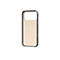 Coque de téléphone beige clair pour smartphone, avec un cadre foncé. Des détails tels que les boutons et le trou de la caméra sont visibles.