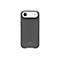 Coque de téléphone gris foncé avec logo Beats, découpe pour l'appareil photo et zone blanche avec appareils photo.