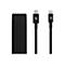 Schwarzes Beats Ladekabel mit USB-C und Lightning-Anschlüssen.