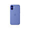 Hellblaues iPhone-Case mit Apple-Logo auf weißem Hintergrund. Zwei Kameralinsen und Blitz sichtbar.