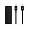 Ein schwarzes USB-C-Ladekabel von Beats, mit gewebtem Kabel, zwei Enden mit dem Beats-Logo.