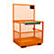 Arbeitsbühne Bauer MB-B, 2 Personen/300kg, Aufnahme mit Gabelstapler breite Seite, orange RAL 2000