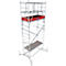 Arbeitsgerüst Grundgerüst MONTO® ClimTec, Arbeitshöhe 3 m, höhenverstellbare Belagbühne mit Luke, V-Traverse, bis 200 kg/m², Aluminium