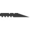 Dunkelgraue, geometrische Form, möglicherweise ein Zahnrad.