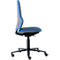 Arbeitsstuhl bimos NEON, Permanentkontakt, Grundmodell ohne Polsterelement, mit Rollen, Flexband blau
