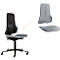 Arbeitsstuhl bimos NEON, Synchronmechanik, Grundmodell ohne Polsterelement, mit Rollen, Flexband grau