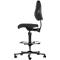 Arbeitsstuhl COUNTER Basic, Sitz-Stopp-Rollen, anthrazit