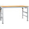 Arbeitstisch Ergo, Elektro-Hydraulik, Platte Multiplex, 1750 x 800 mm, alusilber