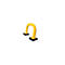 Arceau de protection antichocs SWING, usage extérieur, 390 x 375 mm, jaune
