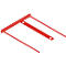 Archiefclip Bankers Box BBD-Clip, met 50 blanco labels, 100 stuks, rood