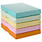 Archiefdoos Falken PURE Box Pastel A4, voor maximaal 500 vel, met etiketveld, L 320 x B 240 x vulhoogte 40 mm, FSC® karton, geassorteerde kleuren, 5 stuks