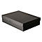 Archiefdoos Falken PURE Box Zwart A3, voor maximaal 1250 vel, met etiketveld, L 440 x B 320 x vulhoogte 100 mm, Blaue Engel, FSC® karton, zwart