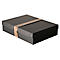 Archiefdoos Falken PURE Box Zwart A3, voor maximaal 1250 vel, met etiketveld, L 440 x B 320 x vulhoogte 100 mm, Blaue Engel, FSC® karton, zwart