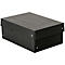 Archiefdoos Falken PURE Box Zwart A5, voor maximaal 1250 vel, met etiketveld, L 250 x B 180 x vulhoogte 100 mm, Blaue Engel, FSC® karton, zwart