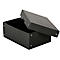 Archiefdoos Falken PURE Box Zwart A5, voor maximaal 1250 vel, met etiketveld, L 250 x B 180 x vulhoogte 100 mm, Blaue Engel, FSC® karton, zwart