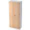 Archiefkast, 5 ordnerhoogten, afsluitbaar, B 800 x D 420 x H 2004 mm, wit/eiken
