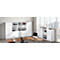 Archiefkast, 5 ordnerhoogten, afsluitbaar, B 800 x D 420 x H 2004 mm, wit/wit