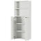 Archiefkast Agenda, 5 OH, B 800 x H 1970 x D 400 mm, 2 open vakken, afsluitbaar, lichtgrijs