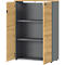 Archiefkast Agenda Home, 3 OH, B 800 x D 400 x H 1200 mm, grafiet/eik, 3 OH, B 800 x D 400 x H 1200 mm, grafiet/eik