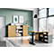 Archiefkast Agenda Home, 5 OH, B 800 x D 400 x H 1970 mm 2 open vakken, afsluitbaar, grafiet/eik.