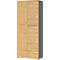 Archiefkast Agenda Home, 5 OH, B 800 x D 400 x H 1970 mm, grafiet/eik, grafiet/eik