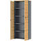 Archiefkast Agenda Home, 5 OH, B 800 x D 400 x H 1970 mm, grafiet/eik, grafiet/eik