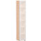 Archiefkast ALICANTE, 6 ordnerhoogten, 5 legborden, glasdeur links, B 400 x D 400 x H 2160 mm,