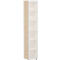 Archiefkast ALICANTE, 6 ordnerhoogten, 5 legborden, glasdeur links, B 400 x D 400 x H 2160 mm,