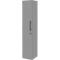 Archiefkast BARI, 6 ordnerhoogten, 5 legborden, slot, deuraanslag links, B 427 x D 430 x H 2174 mm, middengrijs/middengrijs