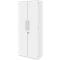 Archiefkast BARI, 6 ordnerhoogten, met middenwand, B 1000 x D 430 x H 2174 mm, wit/wit/aluminium