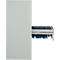 Archivador colgante Schäfer Shop Select An 780 x P 580 x Al 1350 mm, chapa de acero, gris claro, 4 cajones, doble vía + 50 carpetas colgantes A4, azul