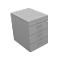 Archivador con ruedas ARLON-OFFICE, An 420 x P 560 x Al 585 mm, gris luminoso