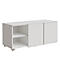 Archivador múltiple SOLUS PLAY, 2 puertas correderas, 2 compartimentos abiertos, sin tiradores, An 1350 x P 523 x Al 583 mm, blanco